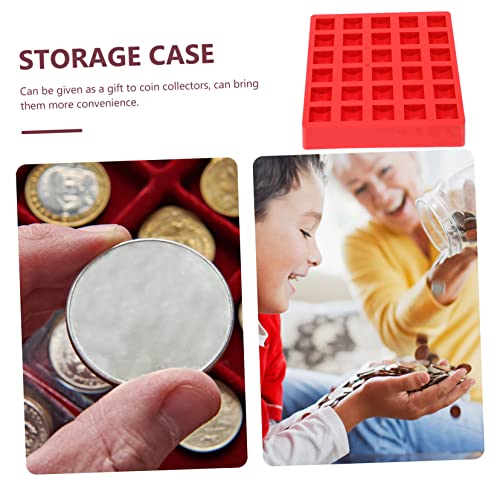 Cajas para monedas VILLCASE color rojo 2 piezas miniatura 5