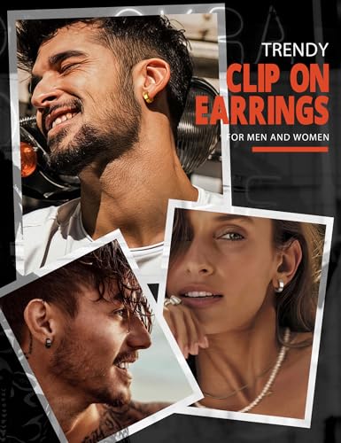 Jstyle Stainless Steel Mens Womens Clip On Earrings Hoop Huggie Non-Piercing Hypoallergenic4