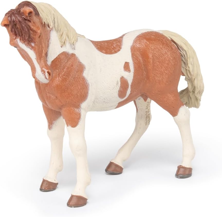 Papo - Realistic Pinto Mare Figure - Ages 3+ - Horses Collection - Creative Play Equestrian World - Gift Idea Toy for Girls and Boys