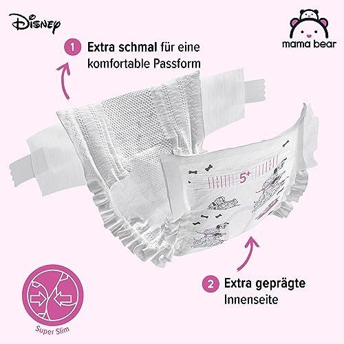 Amazon-Marke: Mama Bear Disney Ultra Dry Windeln Größe 5+ (11-17 kg) - MONATSBOX, Weiß, 144 Stück (2 Packungen mit 72)