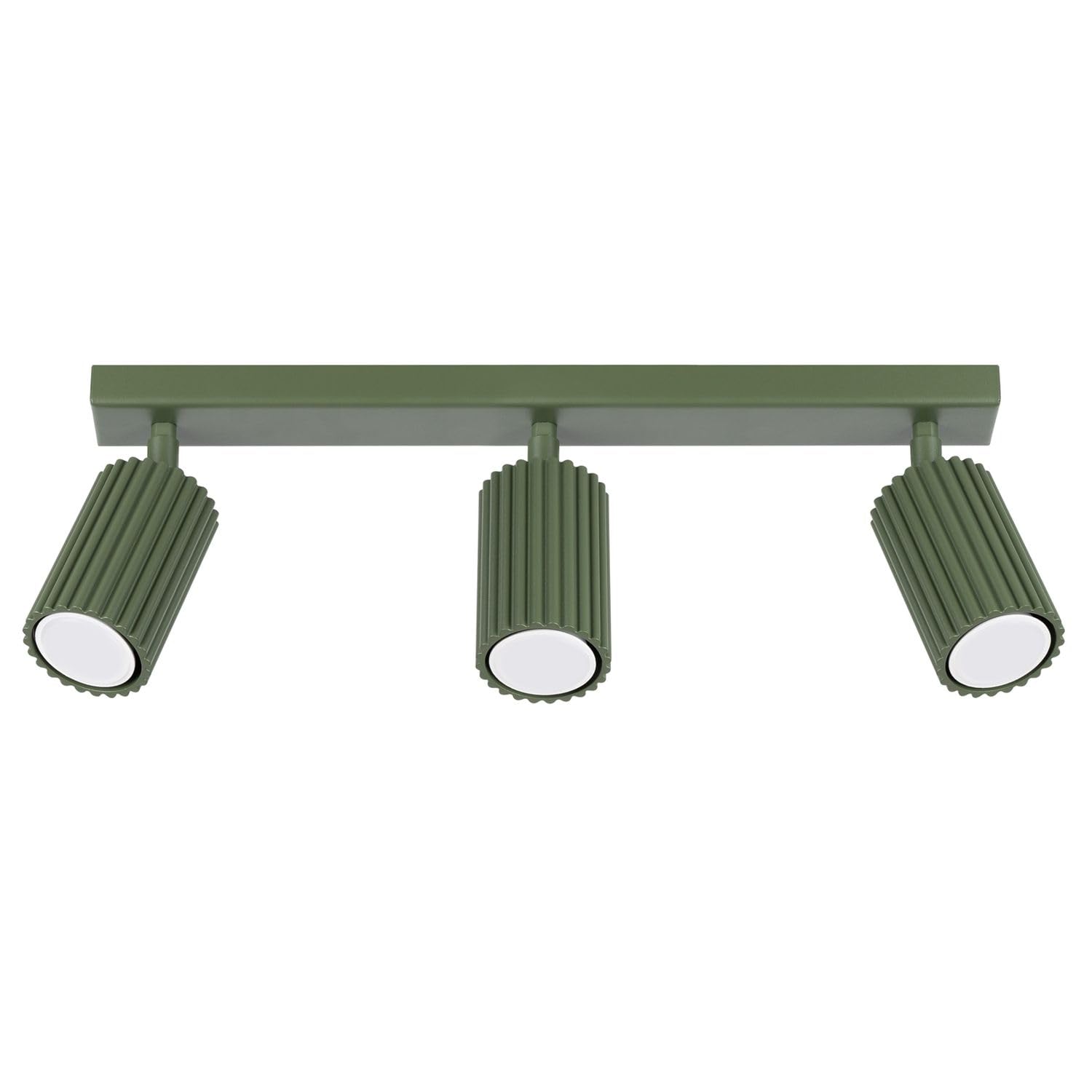 Licht-Erlebnisse Deckenstrahler Balken 3-flammig Grün Aluminium flexibel Wohnzimmer Schlafzimmer Küche L:45 cm Spotleuchte Decke Deckenspot GU10 Esszimmer