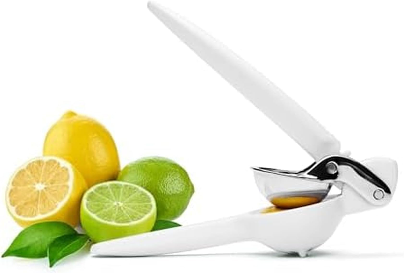 FreshForce Lemon Squeezer Citrus Juicer, Premium Quality, Max Extraction, Baking White