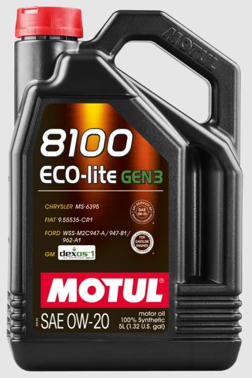 Motul 8100 Eco-lite 0W20 5L (Pack of 2)