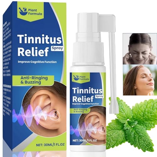 Tinnitus Relief Spray,Tinnitus Relief for Ringing Ears,Gentle Ear Noise Treatment,for Reduce Ear Ringing Ear Noise Hearing Loss,Ear Pain Relief for Adult,Ear Drops for Blocked Ears,Mild & Effective