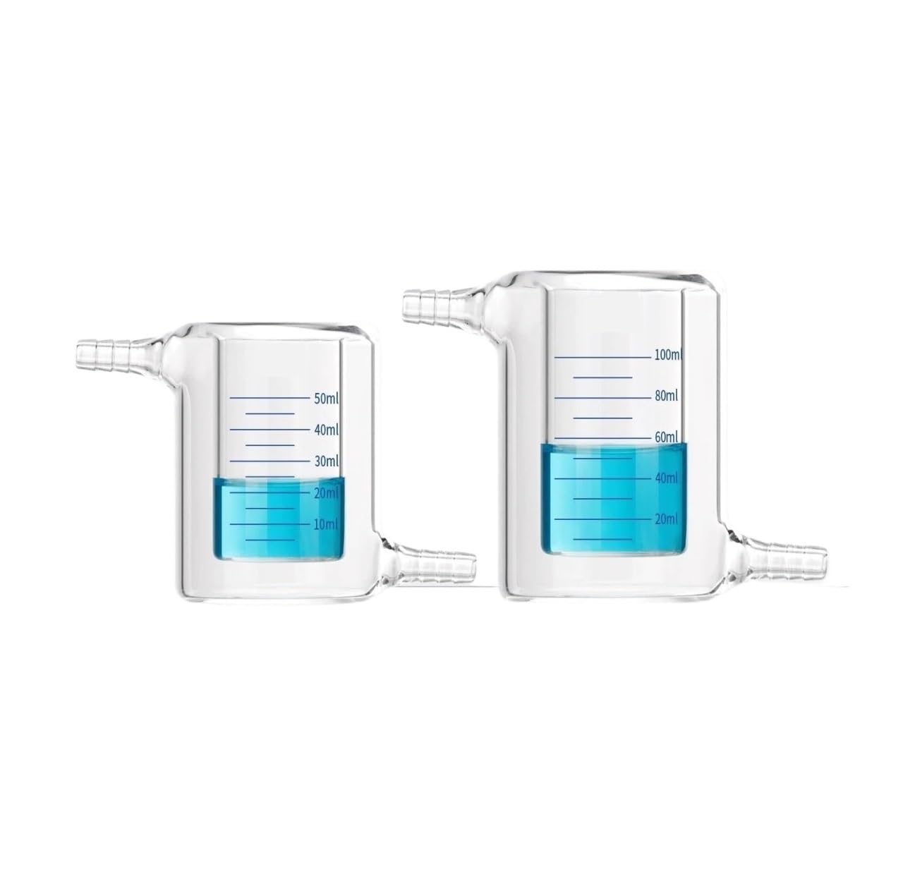 Provetta graduata in vetro, Becher in vetro borosilicato a doppia parete, graduazione, 50-1000 ml(100ml)