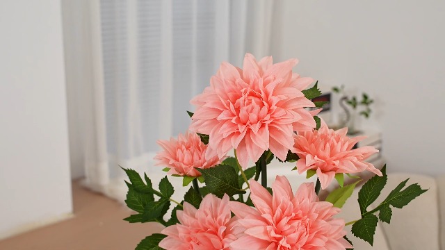 Image of Artificial Pink Dahlia Flower Lamp Light for Bedroom Bar Coffee Shop Wedding Decor, Gifts for Women Mom Daughter Grandma Aunt Girlfriend Coworker Friend Birthday Christmas Valentines Mothers Day
