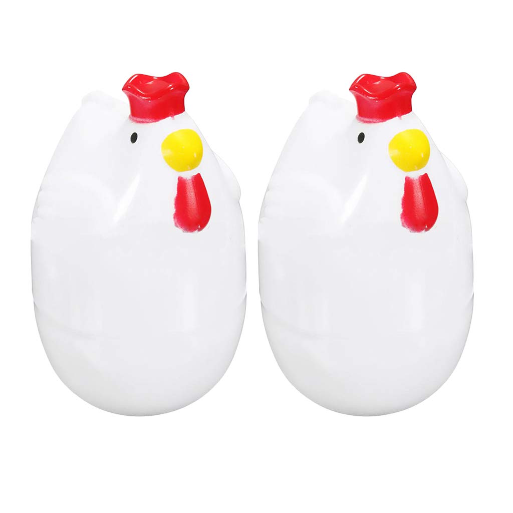 B Blesiya2 Pieces Microwave Egg Boiler Hard Boiled Egg Cooker - Egg Poacher Maker Cookware - Non-stick And Cooking Accessories