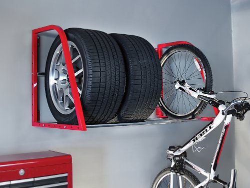 HyLoft Model 01012 Tire-Loft Multi Tire Storage System, 48-Inch wide by 36-Inch Deep,Red - Thumbnail 2