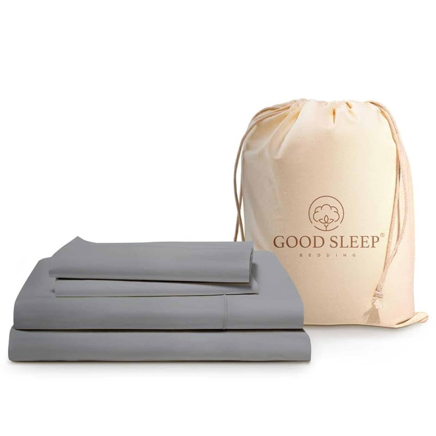 Good Sleep Bedding Cal King Sheet Set - 4 Piece, 100% Cotton Sheets, 800 TC, Soft & Breathable California King Sheet Sets Deep Pocket, Sateen Weave