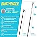 Telescoping Boat Hook for Docking, Non-Slip Rubber Tip, 3-Stage Anodized Aluminum Pole, Floating, Lightweight & Durable, Scratch-Resistant & Rustproof, 3/4