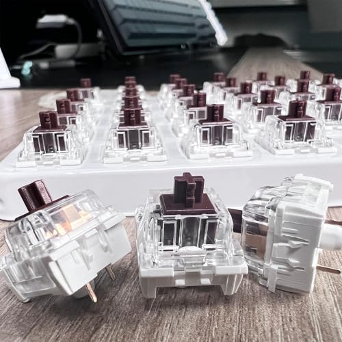 Image of Mechanical Gaming Keyboard Brown Switches,3 Pin 50gf RGB SMT Tactile Switch,Dustproof and Waterproof Switch (Brown,108PCS)