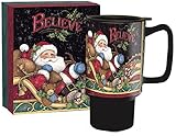 Lang Believe Santa Travel Mug by Susan Winget, Multicolored
