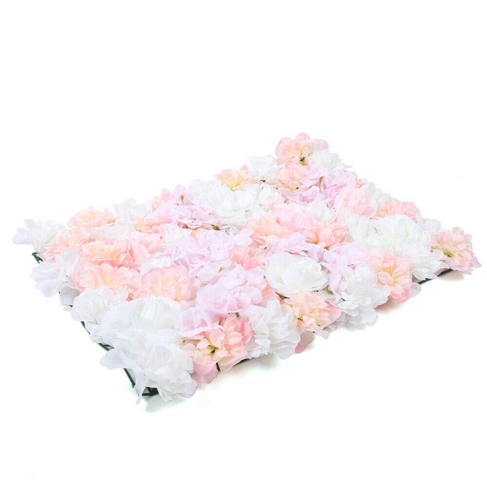 9/10/12/15/20x Künstliche Blumenwand Rosenwand 40x60cm, Romantische Rosenblumenwand Für Hochzeit Straße Hintergrund Farbwahl (Menge : 12 Stück,Farbe : Rosa)