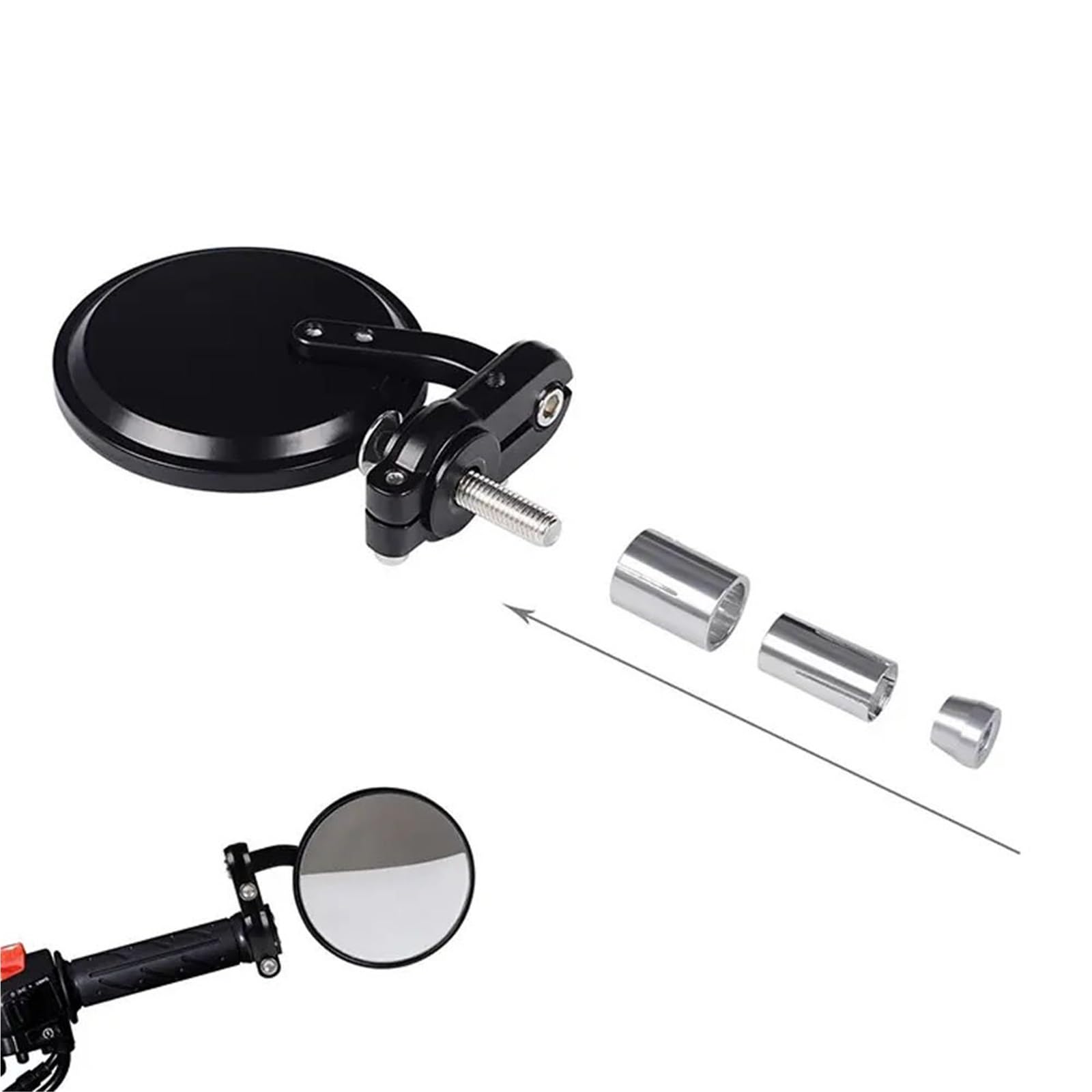 Motorradersatzteile Für Halley MSX125 NK150 Retro-Motorrad-Lenkerspiegel, Lenkerendenspiegel Für E-Bikes