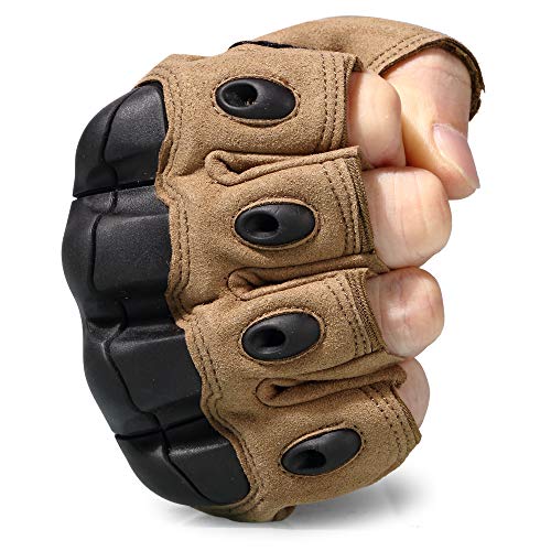 Image of WTACTFUL Tactical Fingerless Gloves Men Women, Breathable Anti-Slip