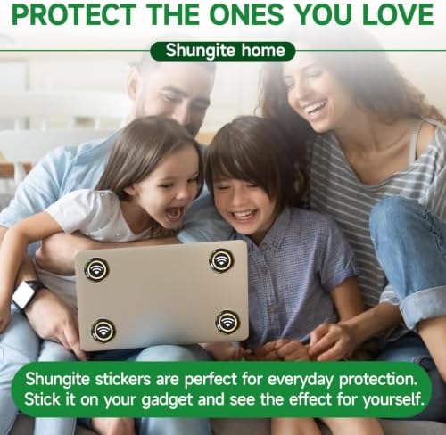 6 Pieces Blocker Protection Neutralizers Stickers for Cell Phones Tablets Laptops Computer WiFi Printer TV Electronic Devices Black — view 6