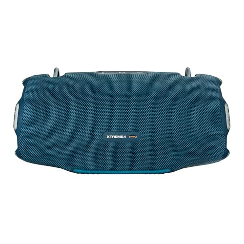 Image of JBL Xtreme 4 Portable Bluetooth Speaker, IP67 Waterproof, 24 Hrs Playtime (Blue) (JBLXTREME4BLUAM) + USB-C Cable + Microfiber Cloth