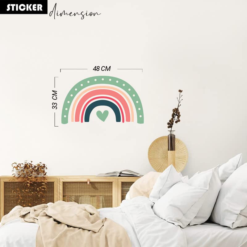 Image of Kotart - Colorful Rainbow HD Printed PVC Vinyl Wall Decals /Stickers for Kids Room Living Room Bedroom Home and Office Wall