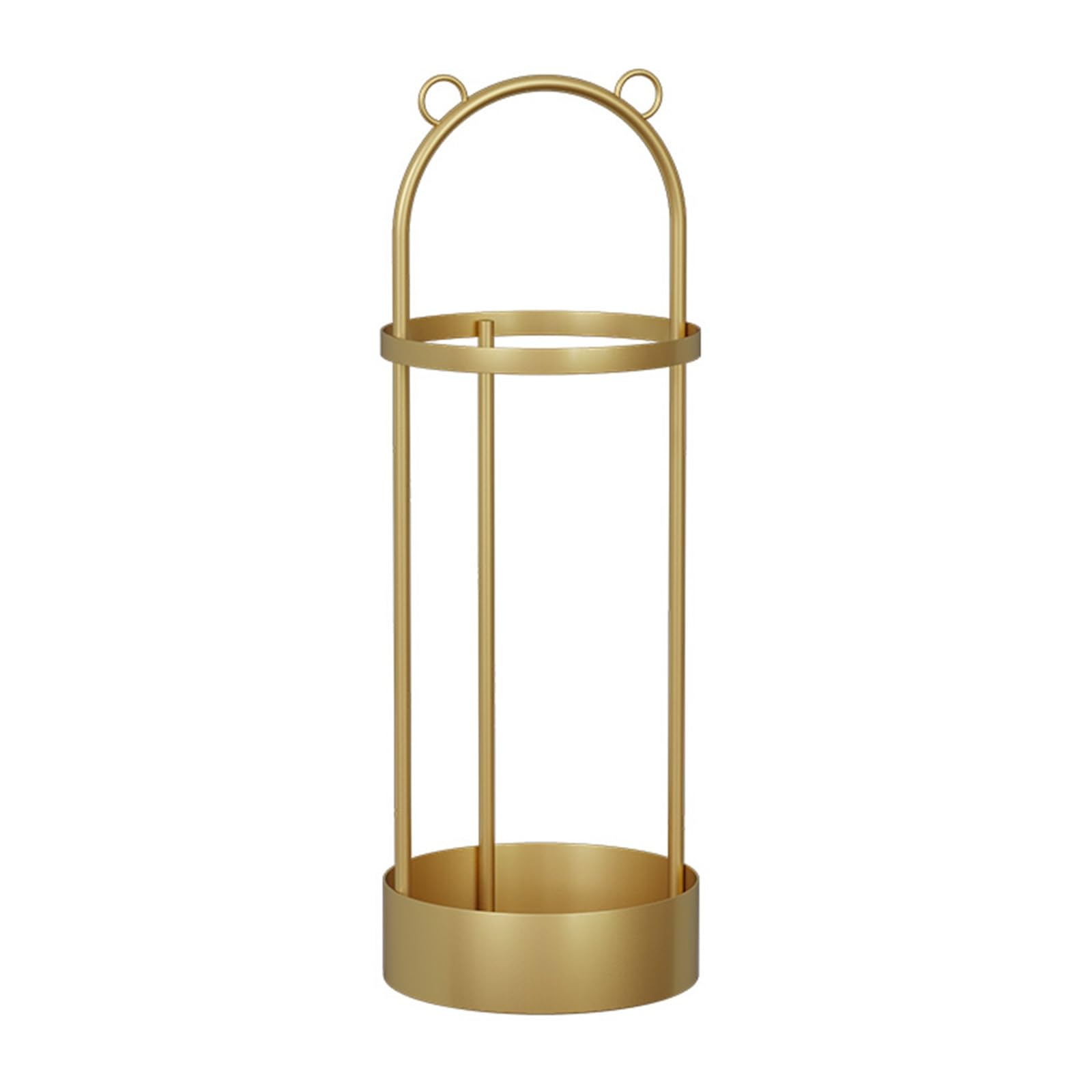 TYUHDUYUR Metal Umbrella Holder with Drip Tray, Modern Round Umbrella Stand, Freestanding Umbrella Holder Rack, Stylish Umbrella Rack for Home, Office (Color : Black) (Gold )