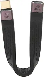 Ejoyous Cabo USB C Curto, Cabo de Carregamento Rápido PD 100W de 40 Gbps Com Chip E MARKER, para Notebooks Tipo C Macho para Fêmea, Energia Móvel