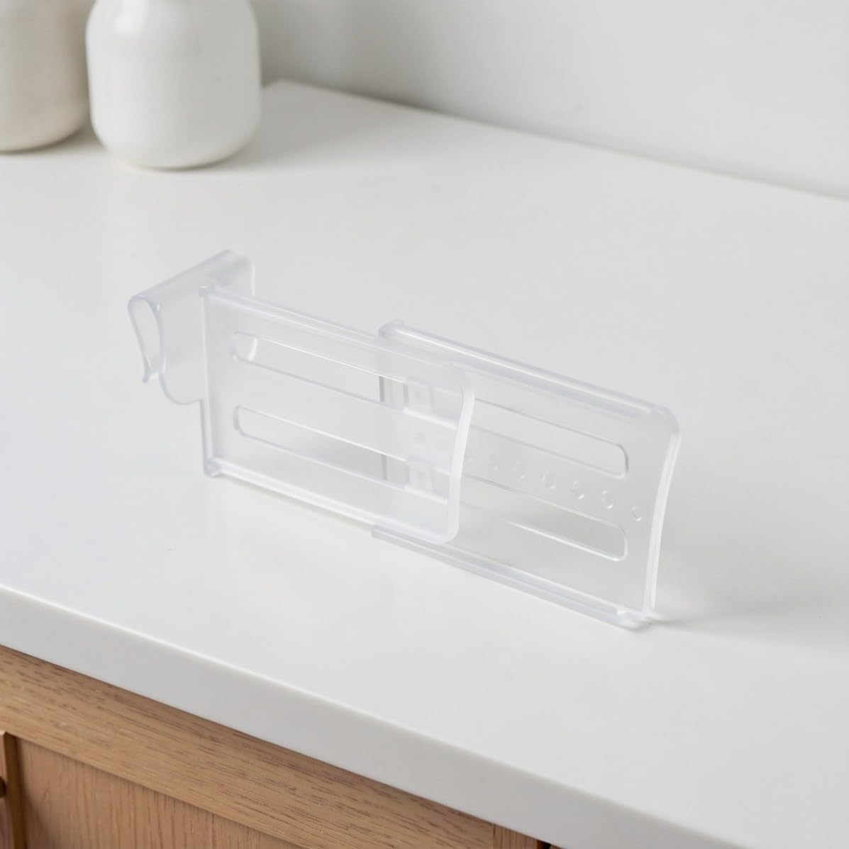 50pcs Adjustable Fridge Door Divider Stretchable Plastic Design