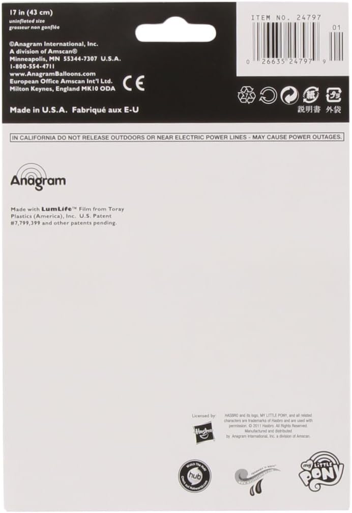 Amazon My Little Pony Friendship Magic Foil Balloon マイ リトル ポニー友情マジックホイルバルーン ハロウィン クリスマス 風船 バルーン おもちゃ