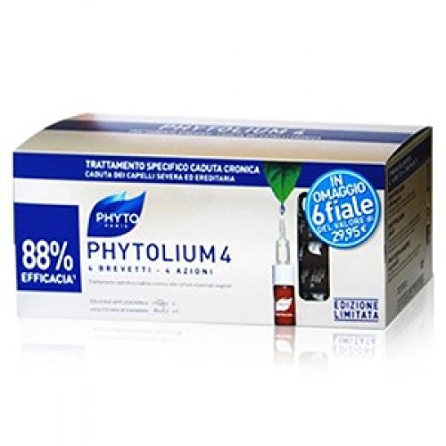 Phyto Phytolium 4 intensivo del cabello tratamiento de la caída de los hombres la caja especial de 12 + 6 viales