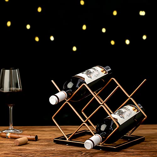 Leyon Countertop Wine Rack 5 Bottles Freestanding Metal Wine Bottle Holder Modern Decoration For Home Kitchen Bar Cabinet #TOP3