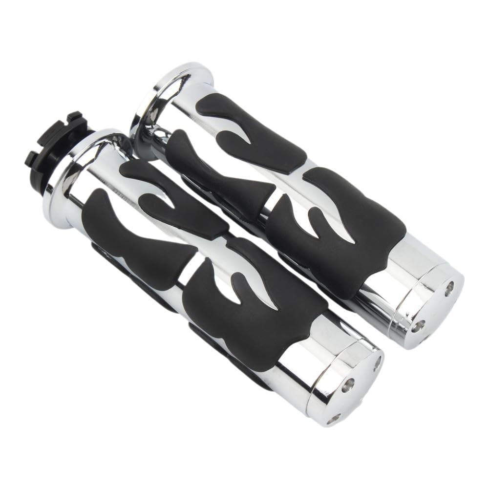 Puños de Motocicleta 25mm Aluminio Goma Compatible con Bicicletas