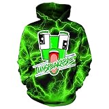 TYOAJGL Boys and Girls 3D Printing Game Hoodie, Teen Fashion Pullover Sweatshirt T2-10-12 Years (M)