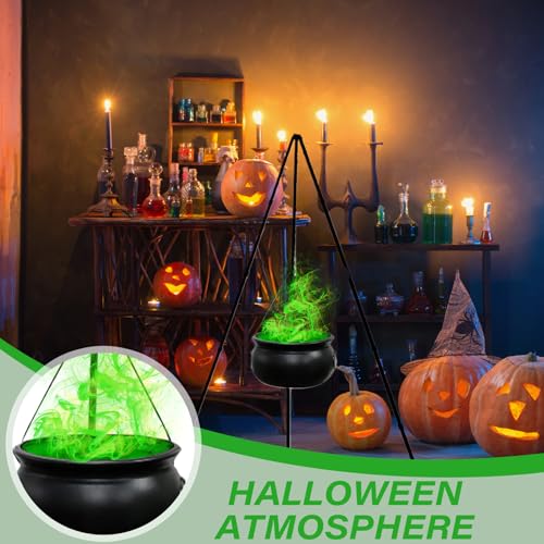 Chaudron de sorcière lumineux Jorzer et squelette résistant face au vent - 8
