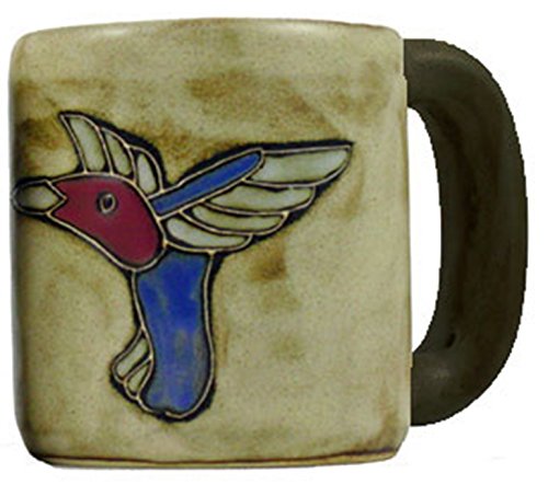 Mug de piedra artesanal con colibrí 16 oz miniatura 2