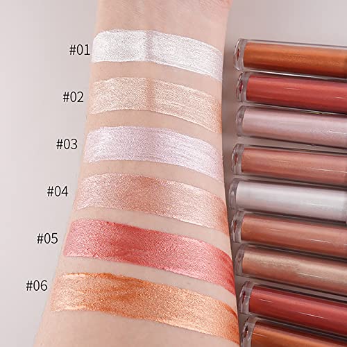 Vodisa Liquid Glitter Eyeshadow, Shimmer Cream Eye Shadow Quick-Drying, Non-Sticky, Blendable Long Lasting Waterproof Brightener Shiny Highlighter Eye Shadow Make Up Set 01 #TOP2