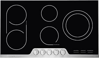 Frigidaire Professional 36 Inch Electric Range, Ceramic Glass Cooktop 5-Burner Flat with Stainless Steel Trim