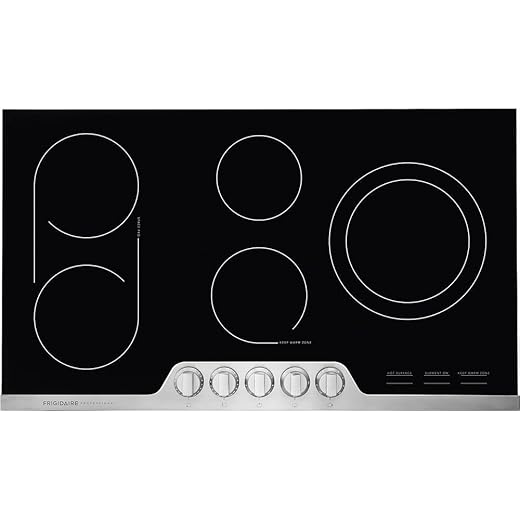 Frigidaire Professional 36 Inch Electric Range, Ceramic Glass Cooktop 5-Burner Flat with Stainless Steel Trim, FPEC3677RF