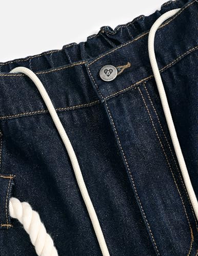 Aelfric Eden Super Baggy Barrel Jeans Wide Leg Jeans Unisex Casual Drawstring Elastic Waist Denim Pants Trouser3