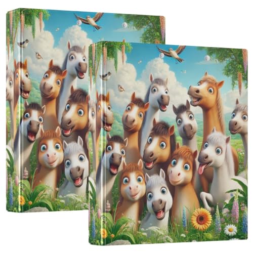 Classeur 3 anneaux en D flexible Cool Ponies taille unique Ex2