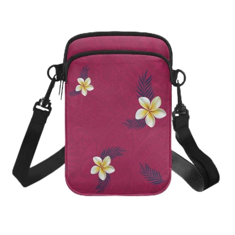 Image of Hawaiian Tribal Small Crossbody Bags for Women Cell Phone Bag Purse, Sea Turtle Zipper Sling Purses Shoulder Bag