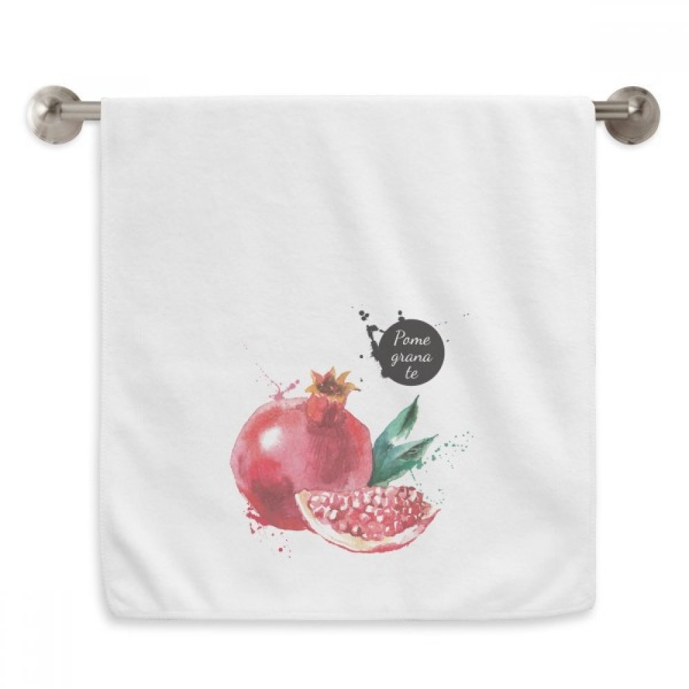 Serviette blanche aquarelle grenade 13x29 pouces pour douche et toilette