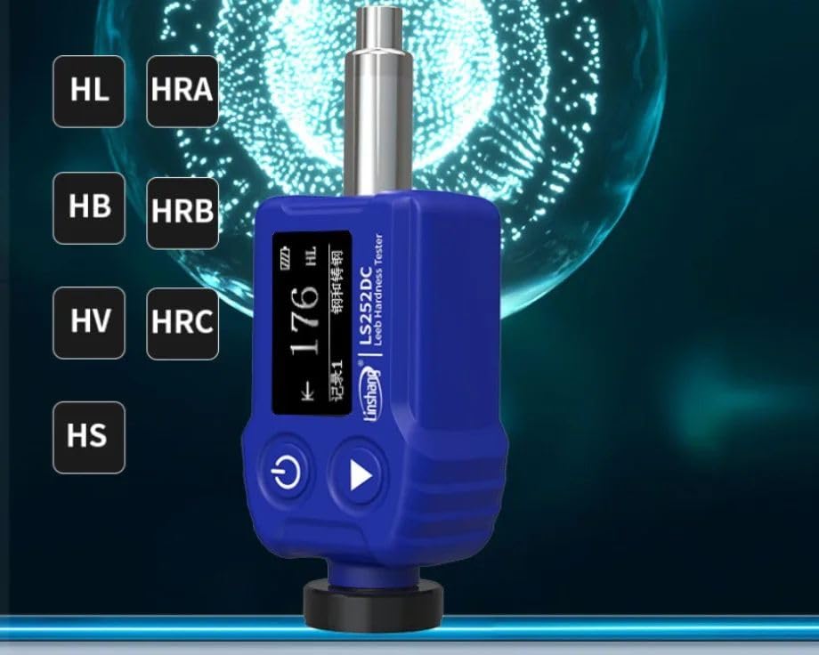 GOYOJO Surface Hardness Tester 7-in-1 Pocket Pipe Superficial Surface Leeb Hardness Tester Scleroscope HL HV HB HS HRA HRB HRC (LSDC)