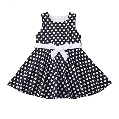 Image of Baby- Girl's Kid's Birthday Dress Princess Frock&Gown Color Black with White Dot R J 149 9,10 Years Kidswear