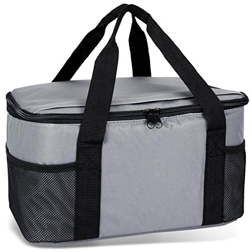 noorsk Pratique, léger Glacière avec Grand Compartiment Principal et 2 Voies Fermeture Éclair, Anthracite