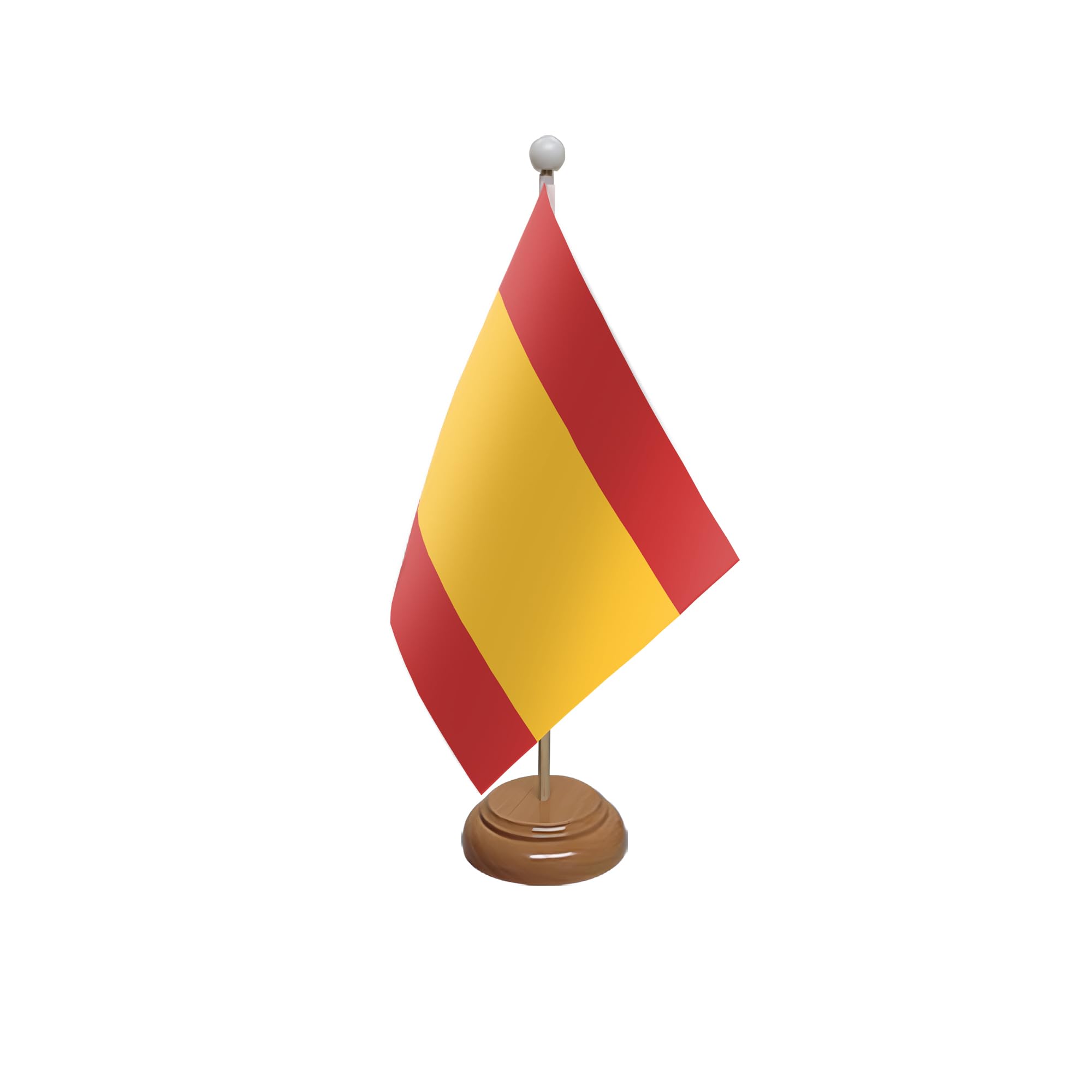 Flagtex Spain No Crest Wooden Table Flag With Wooden Base