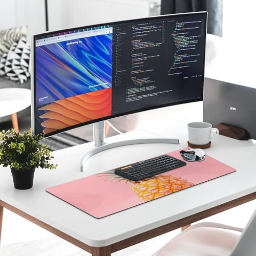 Tapis de souris de jeu LED ananas grand format imperméable pour bureau
