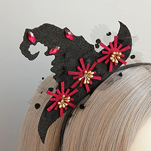 Minkissy 5Pcs Aranha Witch Hat Headband Hairband Cabeça Boppers Aros de Cabelo Do Dia Das Bruxas Dia