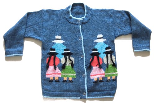 Gilet fille bleu 5 ans chaud et facile à enfiler pour l'école