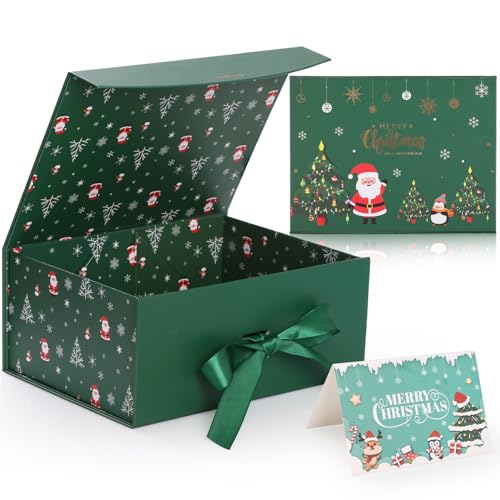 Caja de Regalo Navideña con Tapa 29 * 22 * 10.5cm, GeeRic Cajas de Regalo Magnéticas con Tapas MagnéTica y Cinta, para Embalaje de Regalos de Bodas y CumpleañOs Navidad Caja de Regalo Navideña con Tapa 29 * 22 * 10.5cm, GeeRic Cajas de Regalo Magnéticas con Tapas MagnéTica y Cinta, para Embalaje de Regalos de Bodas y CumpleañOs Navidad