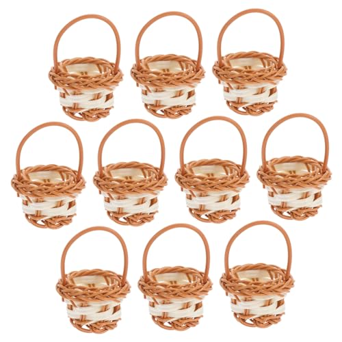 STOBAZA 1set Portable Decorations for Home Decor for Home Candy Baskets Cookie Baskets Nuts Picnic Basket Containers Decorative Fruit Bowl Photo Prop 10pcs