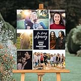 Celebration Of Life Welcome Sign, Funeral Picture Collage Yard Sign, Photo Collage Welcome Sign Display Celebration of Life Memorial Tribute Gift Favor, In Loving Memory Sign - l12