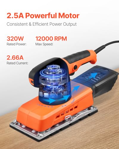 VEVOR 1/2 Sheet Variable Speed Sander